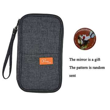 P.travel Waterproof Travel Passport Wallet and Credit Card Holder Ticket Document Bag Small Clutch with Zippered Pockets Carry Money, Tickets, Documents Includes Smartphone Pocket (Gray)