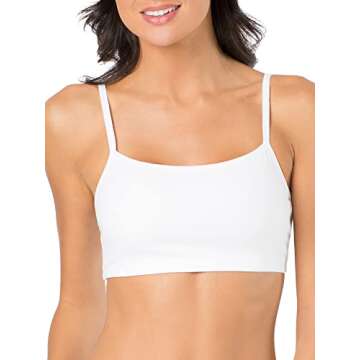 Fruit of The Loom Spaghetti Strap Cotton Sports Bra 3 Pack