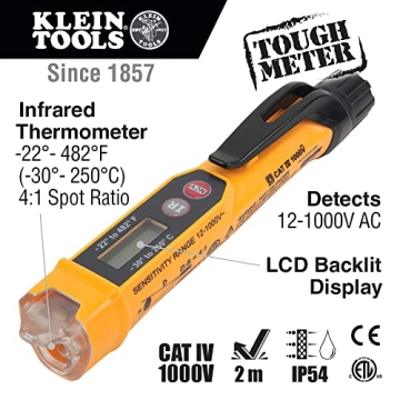 Klein NCVT-4IR Voltage Tester with IR Thermometer