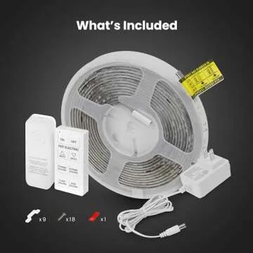 Feit Electric Smart Light Strip 16FT, Ultrathin RGBW Color Chasing LED Light Strip, 2.4GHz Wi-Fi Enabled, Works with Alexa and Google Home Assistant, Remote Control, (0.4in x 192in) TAPE192/CHASE/AG