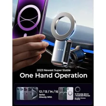 LISEN MagSafe Car Mount for iPhone & Samsung - Ultra-Stable Holder