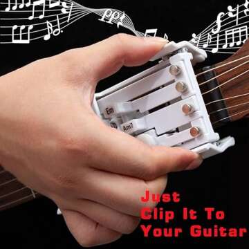 Guitar Chord Presser，Guitar Helper，Guitar Learning Tools，Guitar Chord Trainer，Learning Guitar For Beginners，Guitar For Beginners (Black)