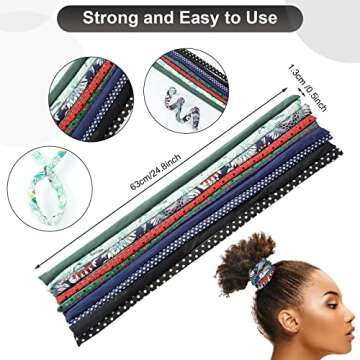 Dingion 9 Pieces Colorful Spiral Lock Hair Tie Long Dreadlock Accessory Hair Bands Bendable Iron Wir...