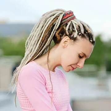 Dingion 9 Pieces Colorful Spiral Lock Hair Tie Long Dreadlock Accessory Hair Bands Bendable Iron Wire Ponytail Holders, 9 Styles, 9 Count, for Women Men Thick Long Curly Hair