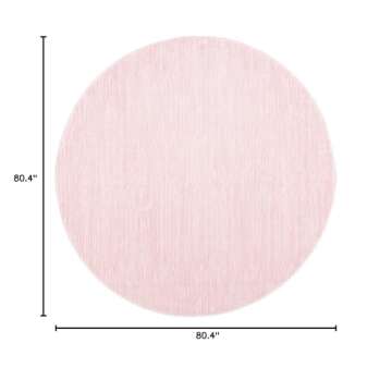 SAFAVIEH Vision Collection 6'7" Round Pink Ombre Chic Area Rug