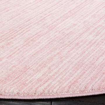 SAFAVIEH 6'7" Round Pink Chic Area Rug for Home