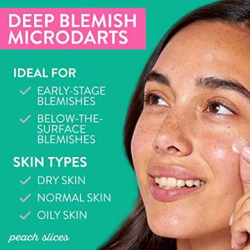 Peach Slices | Deep Blemish Microdarts | Acne Patch | Early Stage & Deep Pimples | Fast-Acting | Sal...