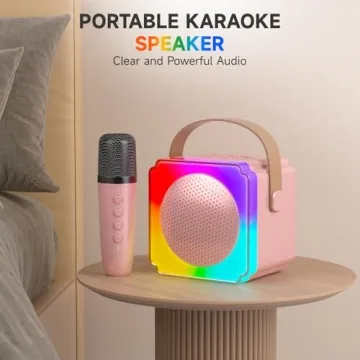 Kids Mini Karaoke Machine with Bluetooth and 2 Microphones