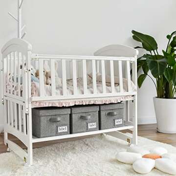 GRANNY SAYS Fabric Bins with Lids, Storage Baskets for Closet Organization, Decorative Storage Conta...