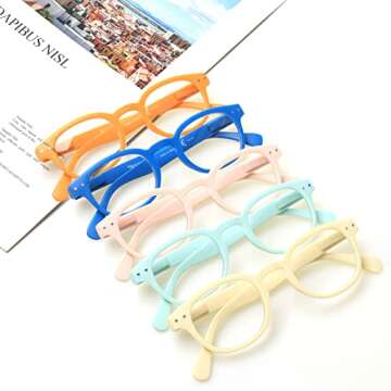 Kerecsen 6 Pack Reading Glasses Stylish Durable Readers