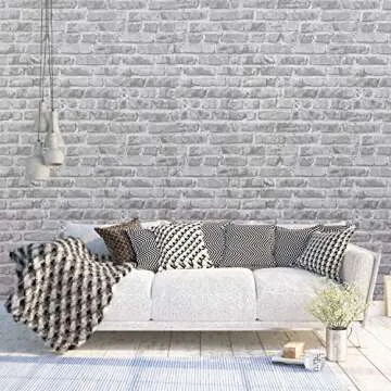 Timeet Grey Brick Wallpaper for Easy Room Transformation