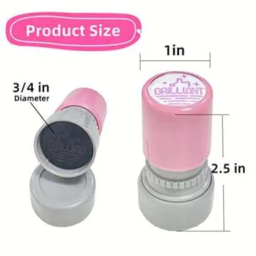 6 PCS Self-Ink Stamp Set, Multicolor Teacher Stamps, Office Stationery Stamps,Teacher Review Stamps