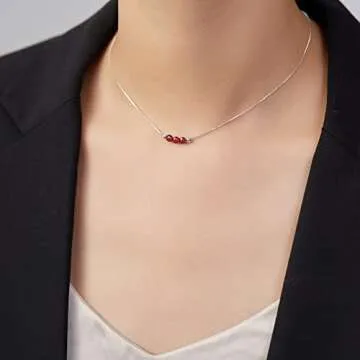 Dainty Red Carnelian Crystal Pendant 925 Sterling Silver Choker Collar Necklace and Healing Chakra Crystal Stone July Birthstone Handmade Choker Necklace Jewelry Gift for Women Young Lady