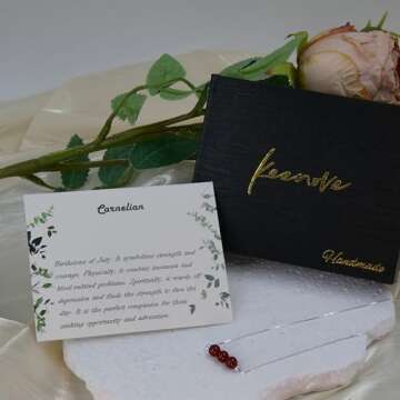 Dainty Red Carnelian Crystal Pendant 925 Sterling Silver Choker Collar Necklace and Healing Chakra Crystal Stone July Birthstone Handmade Choker Necklace Jewelry Gift for Women Young Lady