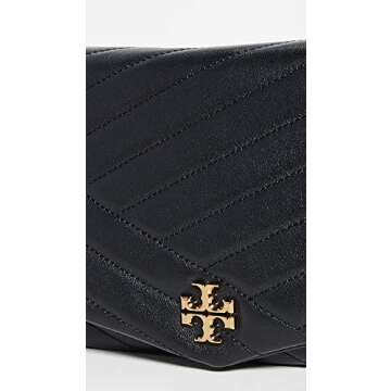Tory Burch Women's Kira Chevron Clutch, Black, One Size
