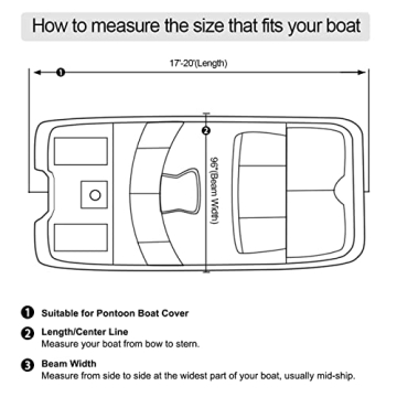 Heavy Duty 17-20ft Waterproof Boat Cover for Protection