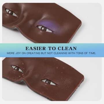 Bueuo Makeup Practice Face Board - 3D Realistic & Reusable