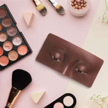 Bueuo Makeup Practice Face Board - 3D Realistic & Reusable