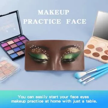 Bueuo Makeup Practice Face Board - 3D Realistic & Reusable