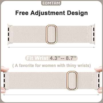 5 Pack Stretchy Nylon Straps Compatible for Apple Watch Band 38mm 40mm 41mm 42mm 44mm 45mm 46mm 49mm for Women Men,Elastic Cloth Sport Wristbands for iWatch Series 10 9 8 SE 7 6 5 4 3 Ultra 2/1