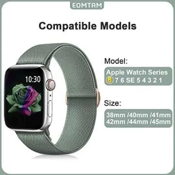 5 Pack Stretchy Nylon Straps Compatible for Apple Watch Band 38mm 40mm 41mm 42mm 44mm 45mm 46mm 49mm for Women Men,Elastic Cloth Sport Wristbands for iWatch Series 10 9 8 SE 7 6 5 4 3 Ultra 2/1