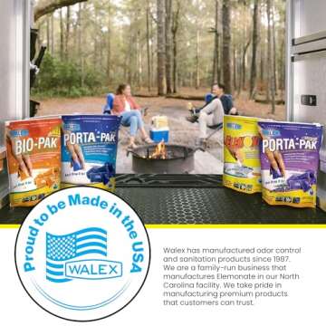 Walex Elemonate Grey Water Tank Deodorizer & Freshener - Freshens Sink & Drain Lines, Rapid Dissolving Drop-In Tablets, Ideal for RV's, Boats & Homes, Easy to Use - Fresh Lemon Scent, 5 Pack