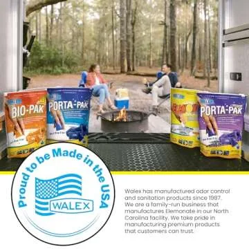 Walex Elemonate Grey Water Tank Deodorizer & Freshener - Freshens Sink & Drain Lines, Rapid Dissolving Drop-In Tablets, Ideal for RV's, Boats & Homes, Easy to Use - Fresh Lemon Scent, 5 Pack