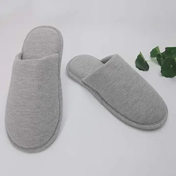 Ofoot Men's Cozy Indoor Slippers, Washable Memory Foam