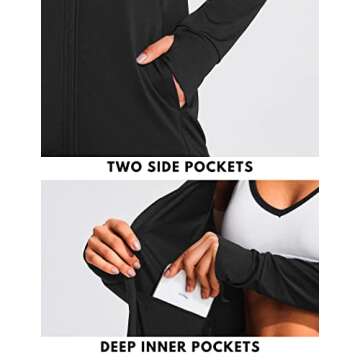 COOrun Women's UPF 50+ Sun Protection Hiking Hoodie