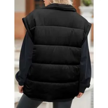 EVALESS Women Oversized Puffer Vest Lightweight Stylish Warm