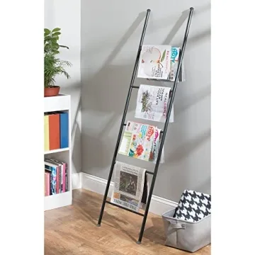 mDesign Blanket and Towel Ladder - Stylish Storage Solution