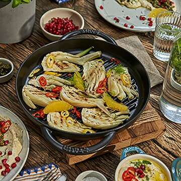 Staub Cast Iron 10-inch Pure Grill - Black Matte, Made in France