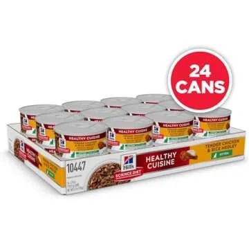 Hill's Science Diet Healthy Cuisine, Kitten, Great Taste, Wet Cat Food, Chicken & Rice Stew, 2.8 oz Can, Case of 24