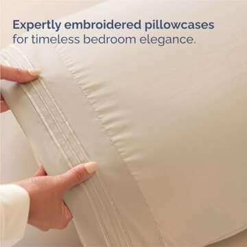 King Size 4 Piece Sheet Set - Comfy Breathable & Cooling Bed Sheets Set - Hotel Luxury Bedding for Women, Men, Kids & Teens - Deep Pockets, Easy Secure Fit, Soft and Wrinkle Free - Oeko-Tex - Cream