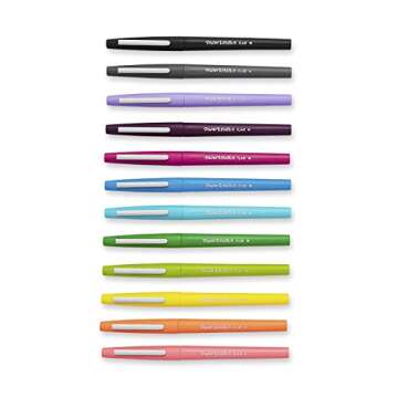Paper Mate Flair Felt Tip Pens, Medium Point (0.7mm), Tropical & Classic Colors, 12 Count