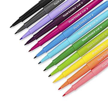 Paper Mate Flair Felt Tip Pens, Medium Point (0.7mm), Tropical & Classic Colors, 12 Count