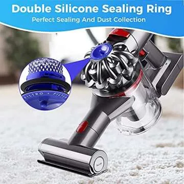 3Pack Pre Filters Replacement for Dyson - Vacuum Filter Compatible with Dyson V6 V7 V8 DC59 DC58 Replaces Part 965661 01 (3 Pack)