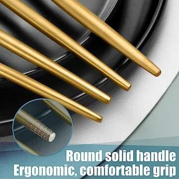 Lemeya Matte Gold Silverware Set Modern & Elegant Design