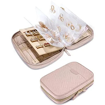 BAGSMART Jewelry Travel Organizer - Elegant & Compact Storage