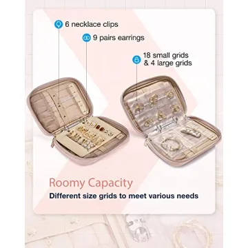 BAGSMART Jewelry Travel Organizer for Necklaces and Earrings