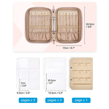 BAGSMART Jewelry Travel Organizer for Necklaces and Earrings