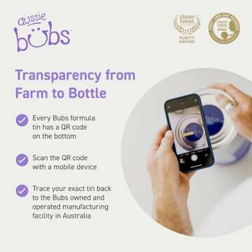 Aussie Bubs Australian Goat Milk-Based Toddler Formula, For Kids 12-36 months, Made with Fresh Goat Milk, 28.2 oz