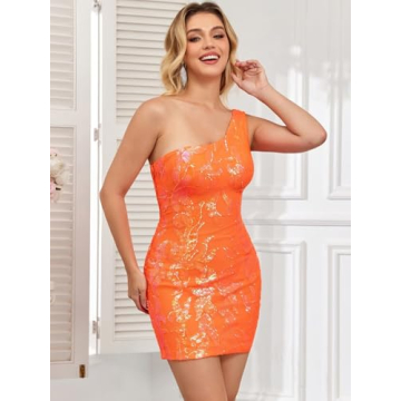 Plus Size Homecoming One Shoulder Sequin Dress Size 24W