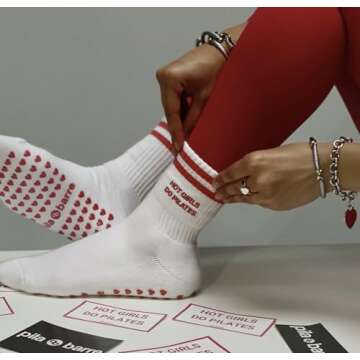 PILA-BARRE Hot Girls Do Pilates PIlates Socks - Barre Socks - Grip Socks