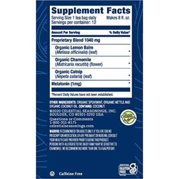 Celestial Seasonings TeaWell Herbal Tea, Sleep with Melatonin, Chamomile Mint, Caffeine Free Wellness Tea, 12 Tea Bags (Pack of 6)