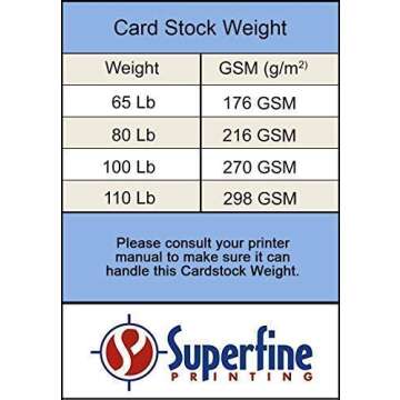 White Cardstock - For School Supplies, Kids Art & Crafts, Invitations, Business Card Printing | Extra Thick 100 lb Card Stock, 8.5 x 11 inch, Heavy Weight Hard Cover Stock (270 gsm) 50 Sheets Per Pack