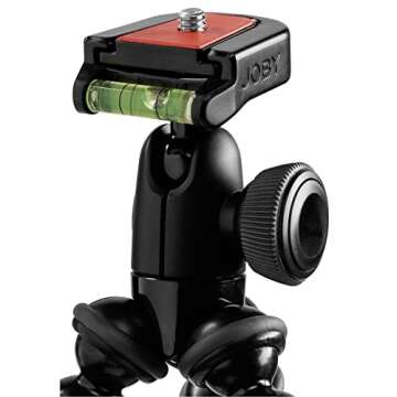 JOBY GorillaPod Action Video Tripod (Black and Red)- A Strong, Flexible, Lightweight Tripod for GoPr...