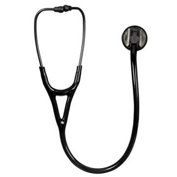 3M Littmann Master Cardiology Stethoscope, 2176, Stainless Steel Smoke-Finish Chestpiece, 27" Black Tube
