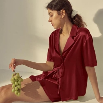 CHYRII Women’s Silk Satin Pajamas Set for Luxurious Comfort