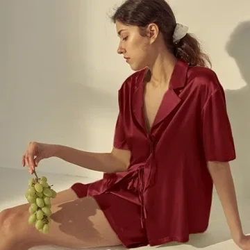 CHYRII Women’s Silk Satin Pajamas Set for Luxurious Comfort